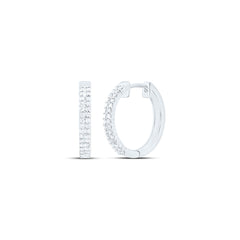 10k Gold 1/3 CTW-Natural Diamond Fashion Hoop Earring