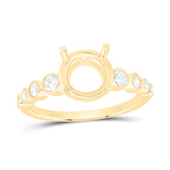 14k Gold 1/3 CTW-Natural Diamond 2 CTW-Crd Semi-Mount Bridal Ring