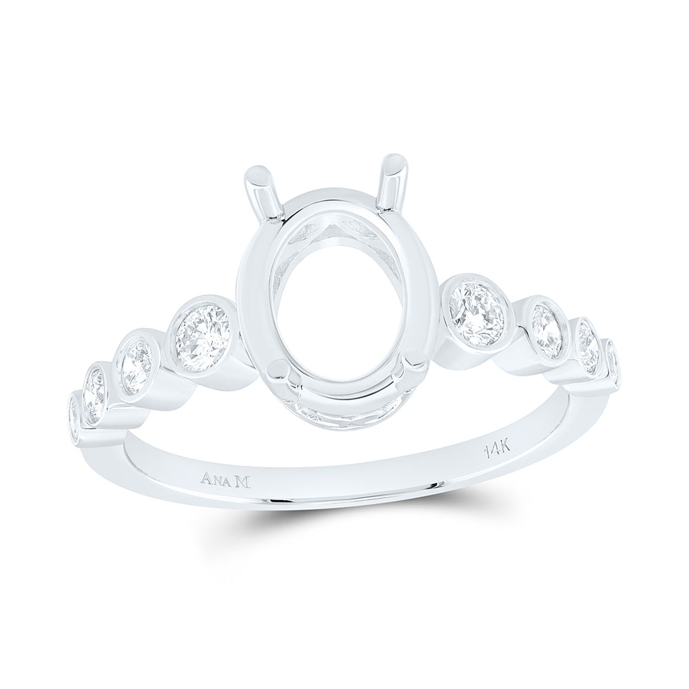 14k Gold 1/3 CTW-Natural Diamond 2 CTW-Cov Semi-Mount Bridal Ring