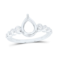 14k Gold 1/3 CTW-Natural Diamond 2 CTW-Cps Semi-Mount Bridal Ring