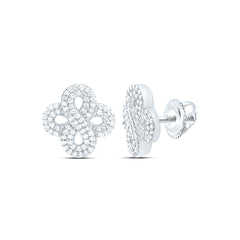 14k Gold 1/2 CTW-Natural Diamond Fashion Infinity Clover Earring