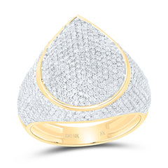 10k Gold 1 3/4 CTW-Natural Diamond Fashion Pear Ring