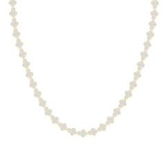 10k Gold 3 5/8 CTW-Natural Diamond Fanuk Cross Chain (20 Inch )