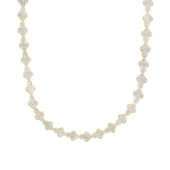 10k Gold 3 7/8 CTW-Natural Diamond Fanuk Cross Chain (22 Inch )