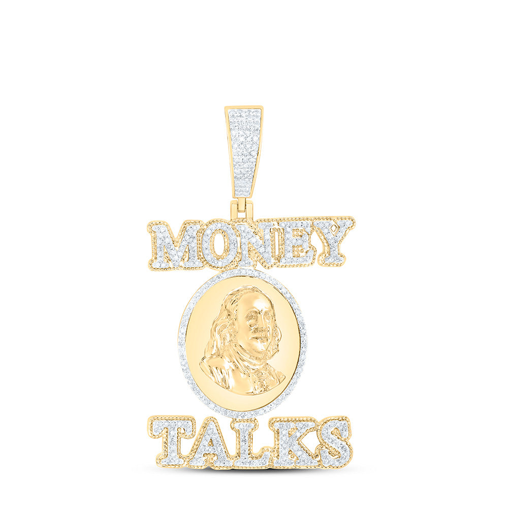10k Gold 1 CTW-Natural Diamond Money Talks Mens Charm