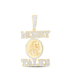 10k Gold 1 CTW-Natural Diamond Money Talks Mens Charm