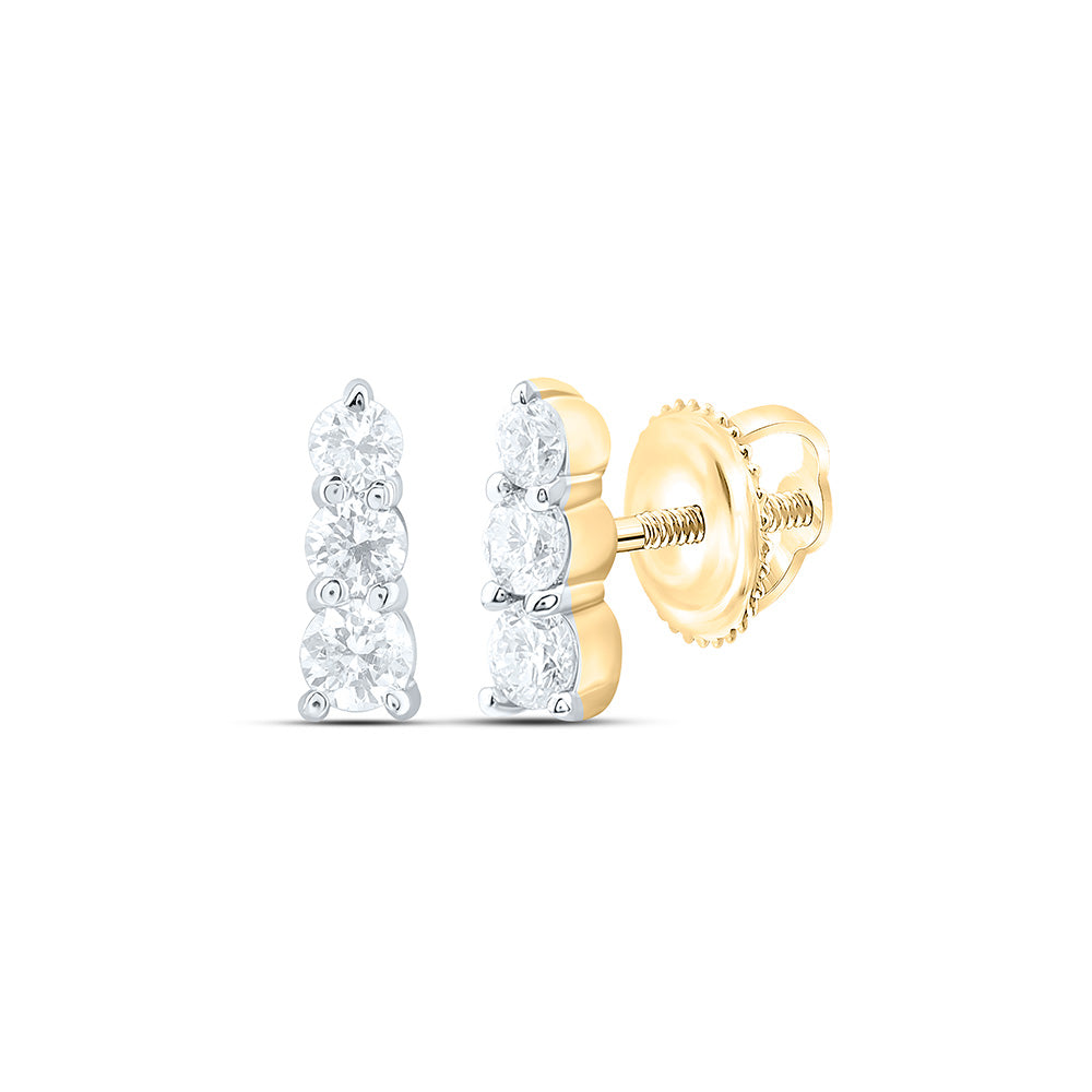14k Gold 1/4 CTW-Natural Diamond Fashion Earring