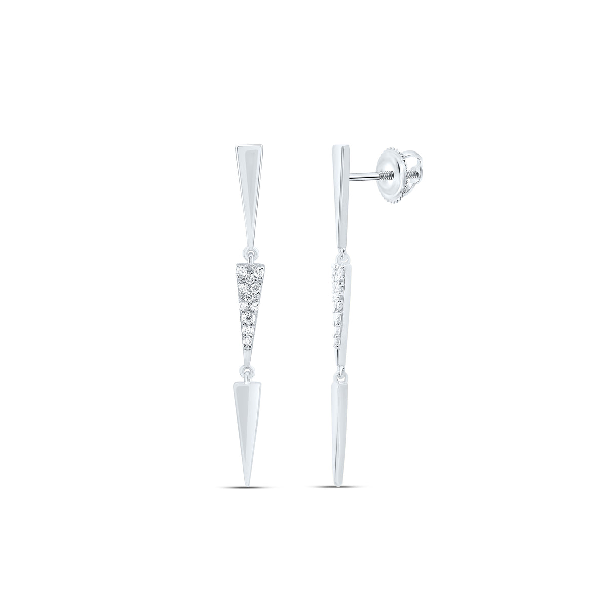 14k Gold 1/6 CTW-Natural Diamond Fashion Dangling Earring