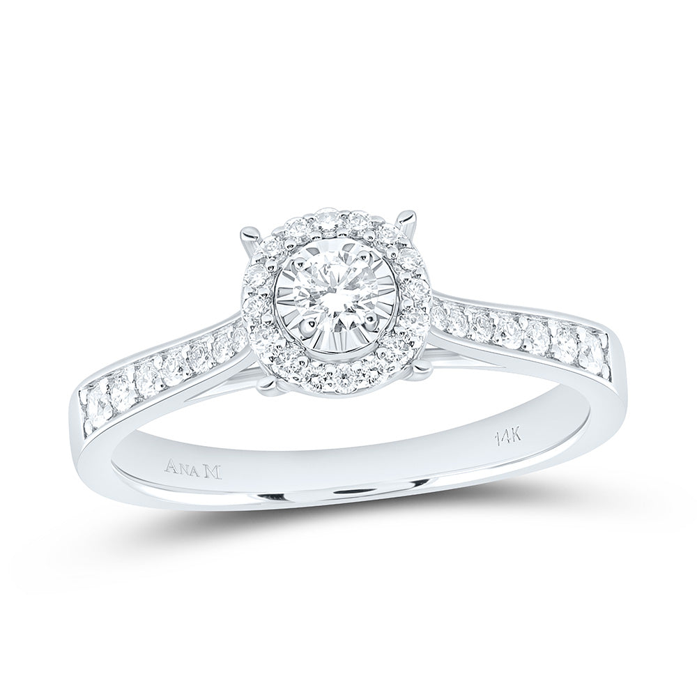 14k Gold 3/8 CTW-Natural Diamond Fashion Round Ring