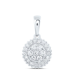 14k Gold 3/8 CTW-Natural Diamond Fashion Round Pendant