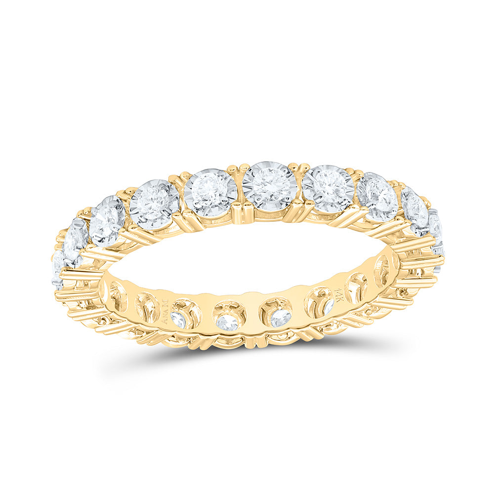 14k Gold 5/8 CTW-Natural Diamond Eternity Band