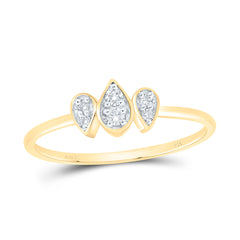 14k Gold 1/10 CTW-Natural Diamond Fashion Pear Ring