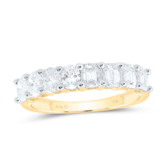 14k Gold 1 1/2 CTW-Natural Diamond 1 Ct-Cem 1/2 Ct-Cov Fashion Band