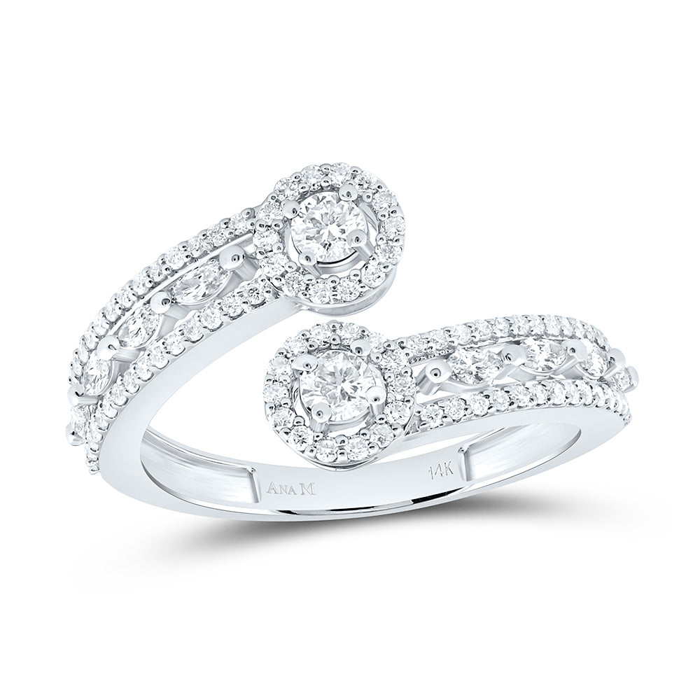 14k Gold 3/4 CTW-Natural Diamond Fashion Round Ring