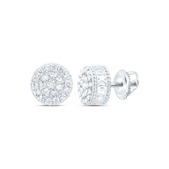 10k Gold 1/3 CTW-Natural Diamond Round Mens Earring