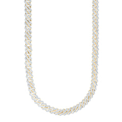 10k Gold 20 1/5 CTW-Natural Diamond Cuban Mens Chain (22 Inch )