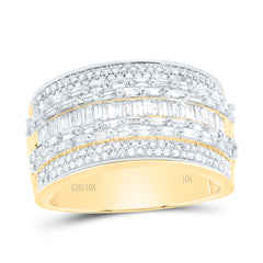 10k Gold 1 3/4 CTW-Natural Diamond Mens Band
