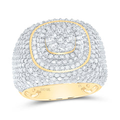 10k Gold 4 5/8 CTW-Natural Diamond Mens Ring
