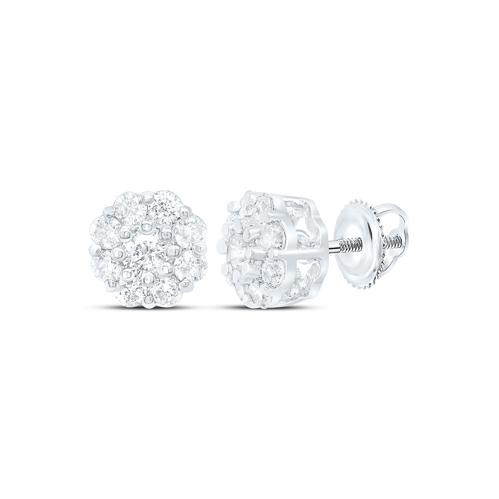 10k Gold 1/3 CTW-Natural Diamond Gift Flower Earring