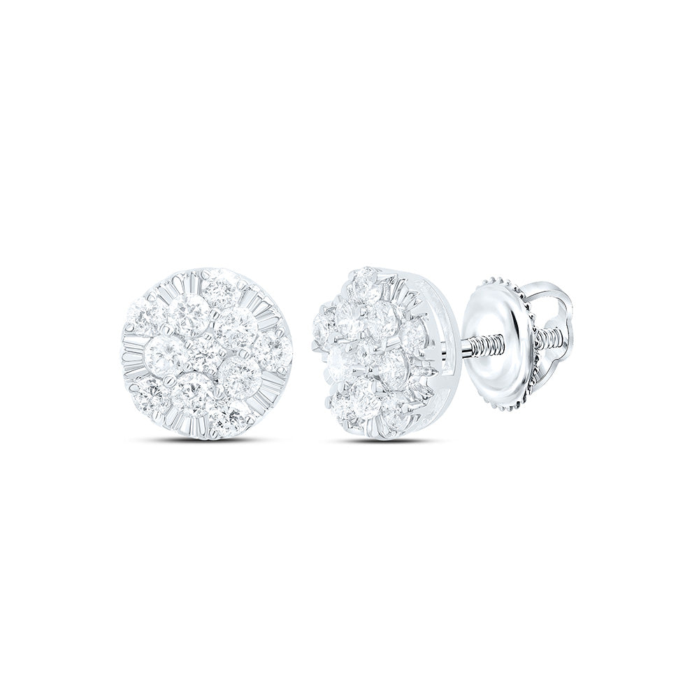 10k Gold 1/2 CTW-Natural Diamond Gift Round Earring
