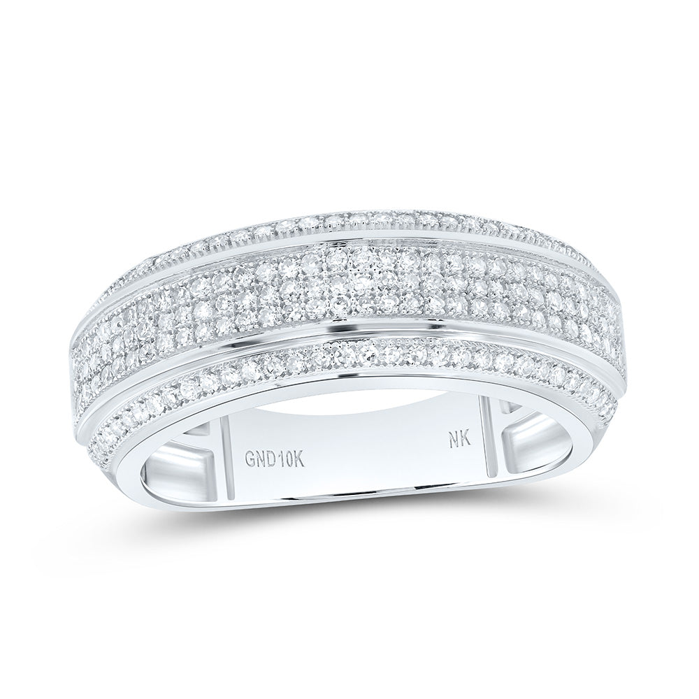 10k Gold 5/8 CTW-Natural Diamond Mens Band