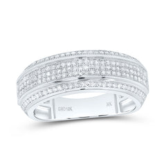 10k Gold 5/8 CTW-Natural Diamond Mens Band