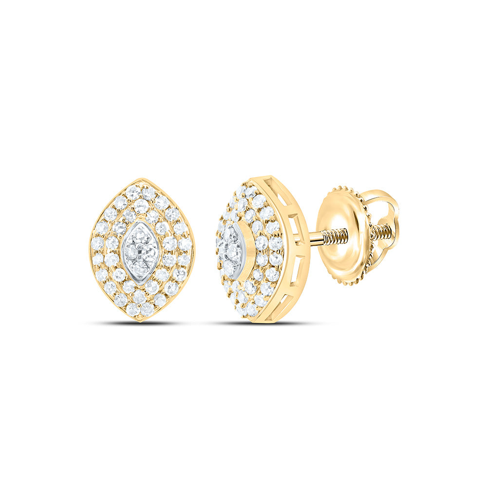 10k Gold 1/5 CTW-Natural Diamond Fashion Marquise Earring