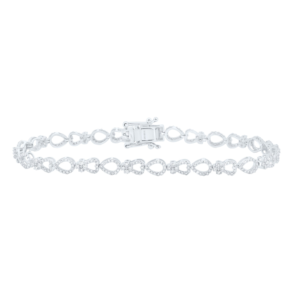 10k Gold 1 1/3 CTW-Natural Diamond Fashion Bracelet(7 Inch )