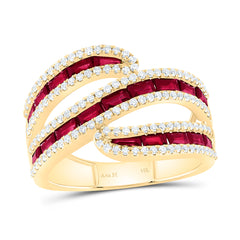 14k Gold 1/2 CTW-Natural Diamond 1 1/5 Ct-Bag-Ru Natural Gemstone Ring