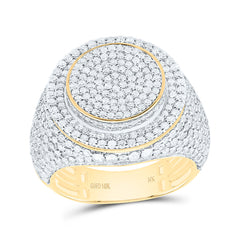 10k Gold 3 1/4 CTW-Natural Diamond Mens Ring