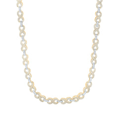 10k Gold 9 CTW-Natural Diamond Fashion Infinity Necklace (18 Inch )