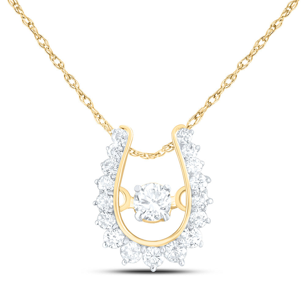 14k Gold 1/5 CTW-Natural Diamond Twile Fashion Pendant