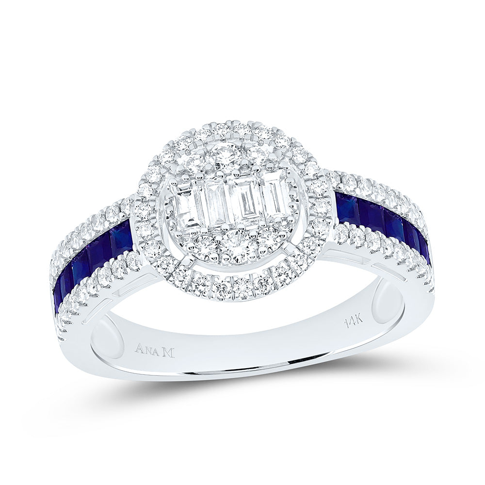 14k Gold 5/8 CTW-Natural Diamond 5/8 Ct-Pr-Bs Natural Gemstone Round Ring
