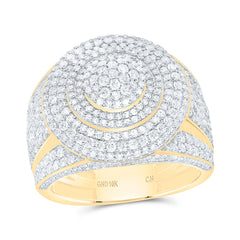 10k Gold 2 5/8 CTW-Natural Diamond Round Mens Ring