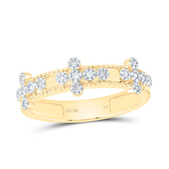 10k Gold 1/12 CTW-Natural Diamond Gift Cross Ring
