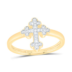 10k Gold 1/10 CTW-Natural Diamond Gift Cross Ring