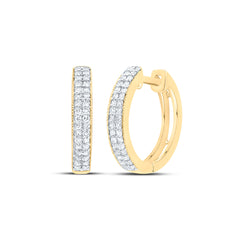 10k Gold 1/4 CTW-Natural Diamond Gift Hoop Earring