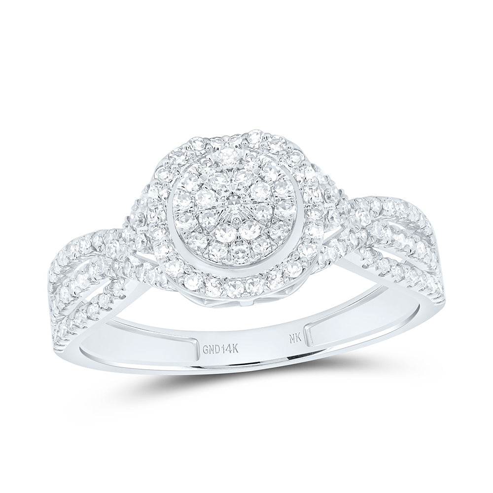 14k Gold 1/2 CTW-Natural Diamond Fashion Round Ring