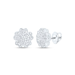 10k Gold 1/3 CTW-Natural Diamond Fashion Star Heart Flower Earring