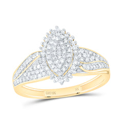 10k Gold 1/2 CTW-Natural Diamond Fashion Marquise Ring