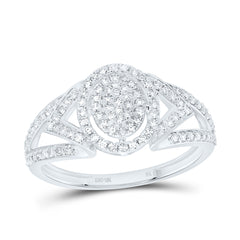 10k Gold 3/8 CTW-Natural Diamond Fashion Oval Ring