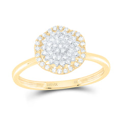14k Gold 1/4 CTW-Natural Diamond Fashion Flower Ring