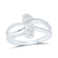 10k Gold 1/3 CTW-Natural Diamond Fashion Heart Ring