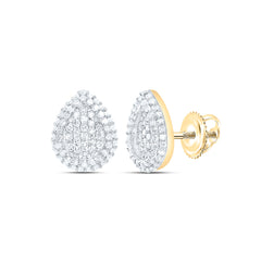 10k Gold 1/2 CTW-Natural Diamond Fashion Pear Earring