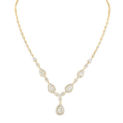 14k Gold 4 CTW-Natural Diamond Fashion Necklace (17 Inch )