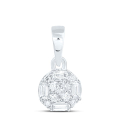 14k Gold 1/6 CTW-Natural Diamond Fashion Round Pendant