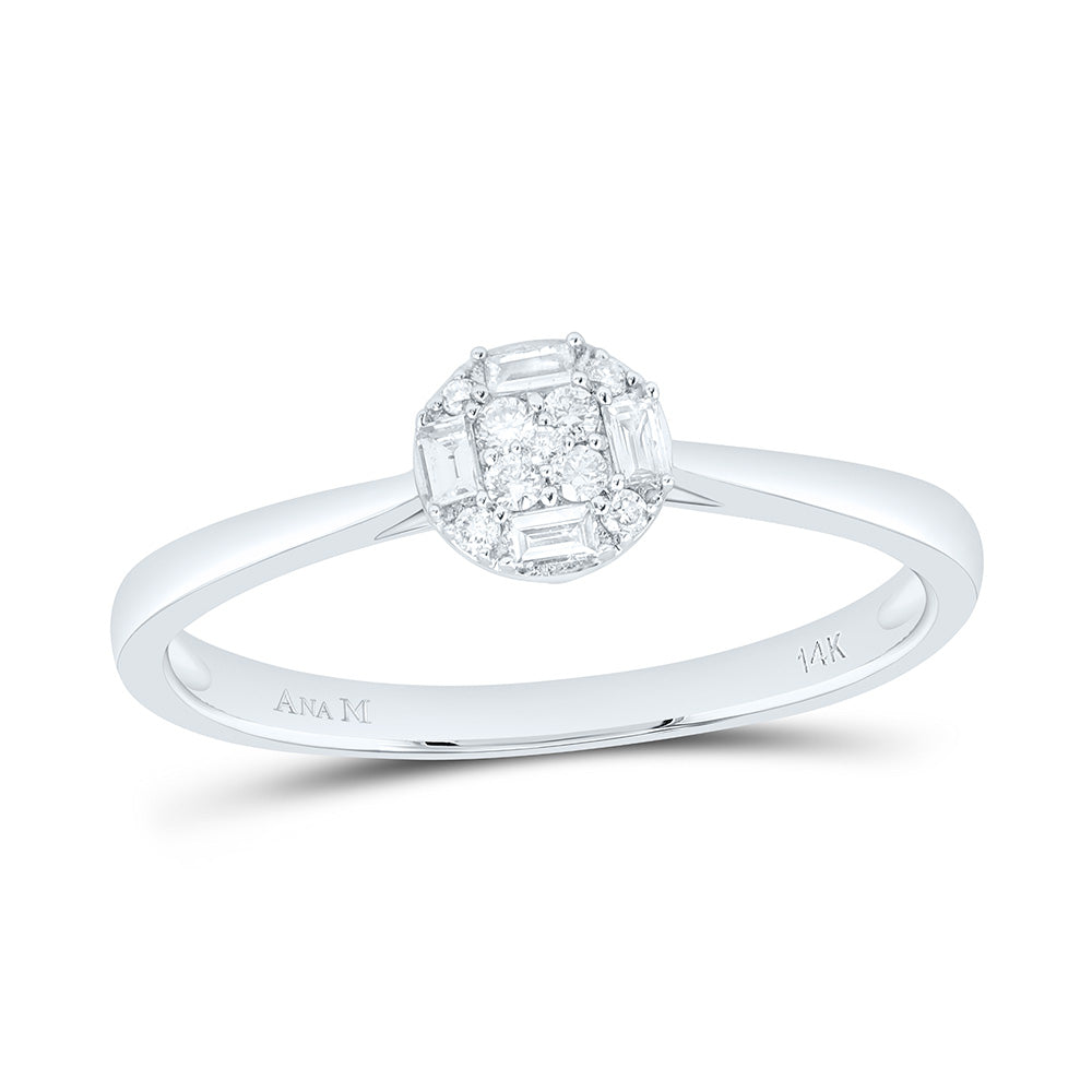 14k Gold 1/8 CTW-Natural Diamond Fashion Round Ring