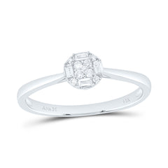 14k Gold 1/8 CTW-Natural Diamond Fashion Round Ring