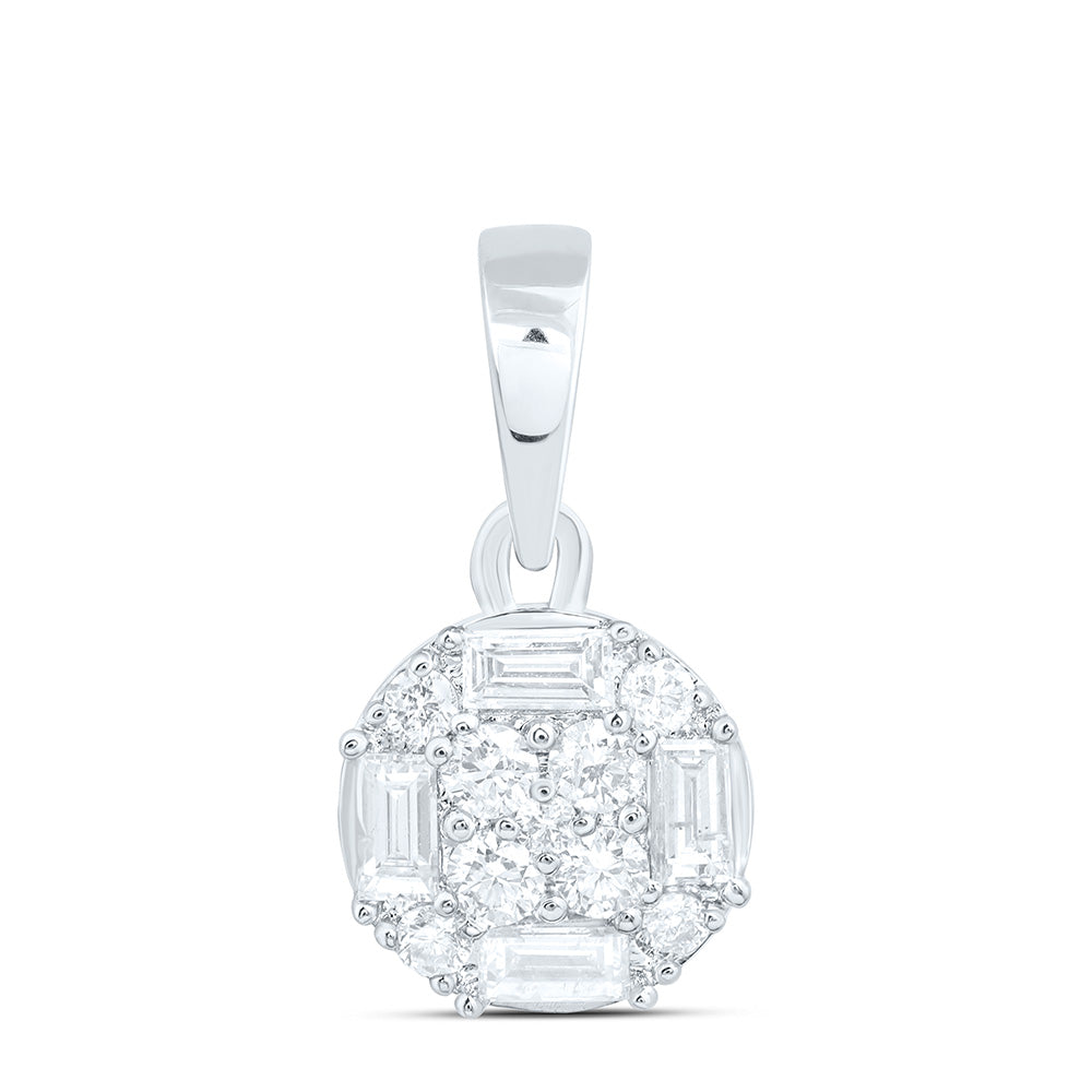 14k Gold 1/3 CTW-Natural Diamond Fashion Round Pendant