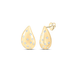 14k Gold 1/2 CTW-Natural Diamond Fashion Tear Drop Earring